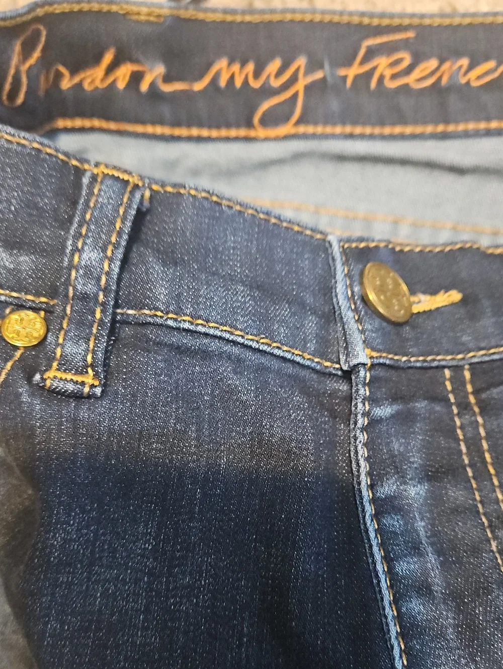 Tory Burch Straight-Leg Mid-Rise Ankle Jeans
